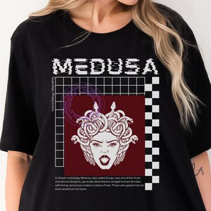 Medusa Shirt Cyber Y2K Shirt Mythology Shirt Snake Shirt Futuristic Y2K Shirt Medusa Tshirt Cyber Y2K Tee Shirt