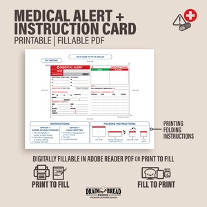 Medical Alert ID With Customisable Emergency Do Dont Instructions Med ...