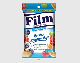 Film Production Fruit Snacks meme Sicker