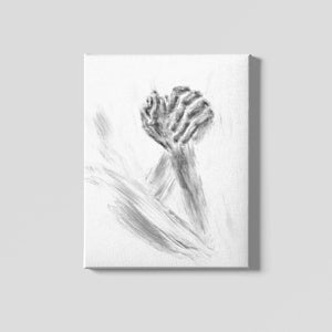 Descarga Digital Abstracta, Tarjeta de San Valentín Arte Mural Imprimible, Pareja Cogida de la Mano Bailando, Amor, Idea Regalo, Manos Boho Minimalista Moderno