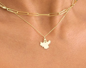 Halloween Ghost Necklace Silver, Gold Ghost Pendant, Ghost Charm, Ghost Jewelry | Horror Necklace, Spooky Necklace | Halloween Jewelry Gift