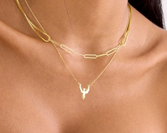 Gold Phoenix Necklace for Women, Silver Phoenix Necklace, Rising Phoenix Pendant, Phoenix Jewelry | New Beginnings Gifs, Christmas Gifts
