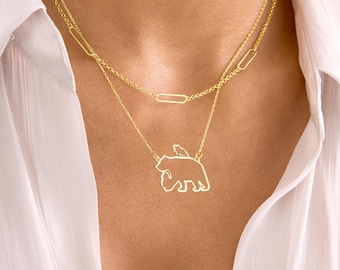 Mama Bear and Baby Bear Necklace, Mama Bear Baby Cubs, Bear Necklace, To My Mom Necklace, Gift from Daughter, Unique Birthday Gift for Mom