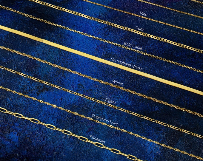 EVERYDAY MINIMALIST Thin Gold Chain Necklaces For Women, Anti Tarnish Gold Vermeil Chain for Christmas Gifts, 12 14 16 18 20 inch Gold Chain