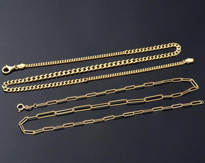 925 Silver Paperclip Curb Chain Necklace, Large Paperclip Chain, Thick Curb Chain, Chunky Paperclip Necklace Gold, Curb Link Chain Necklace