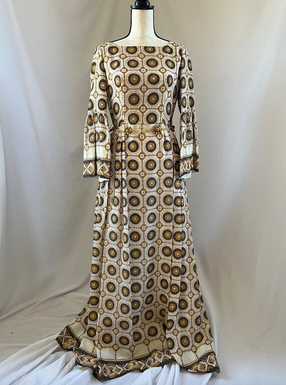 60s/70s Exquisitemod/bohemian Empire Waist Maxi Party Gown By Designer Handmade main image 0