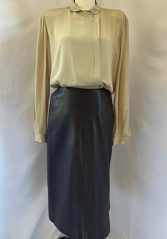 1980s GIORGIO ARMANI asymmetrical 100% silk blouse