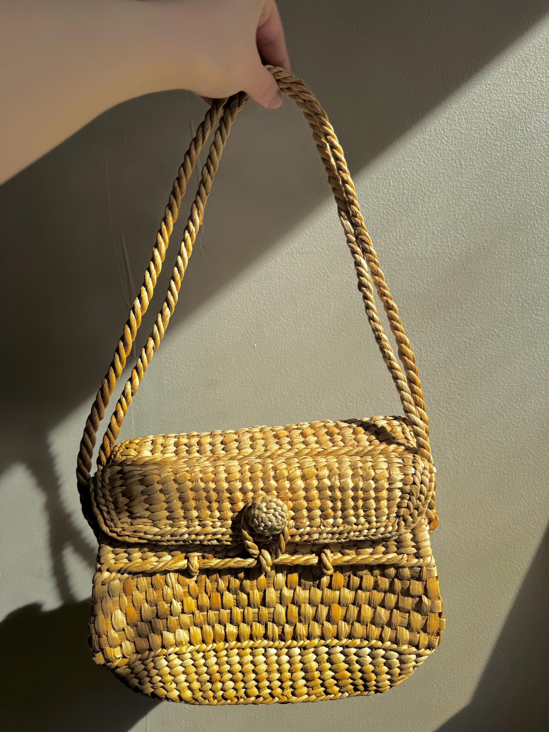 1950s Straw Bag - Etsy