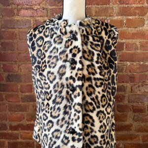 Vintage 60s Vest Leopard - Etsy