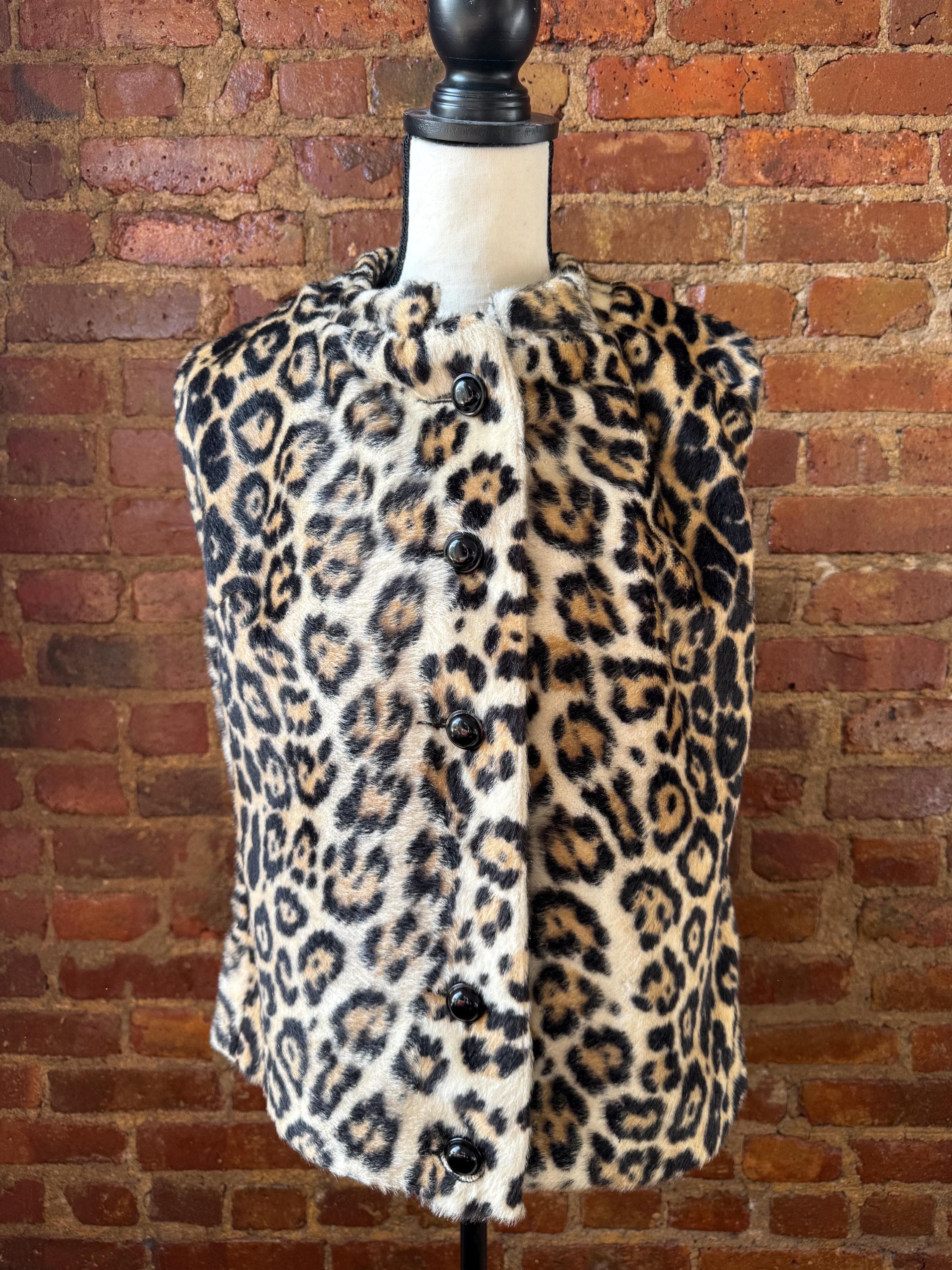 Vintage 60s Vest Leopard - Etsy