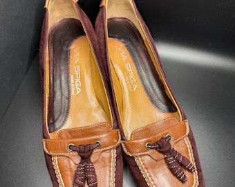 Vintage Via Spiga Suede Kitten Heels – Made in Italy Size 6