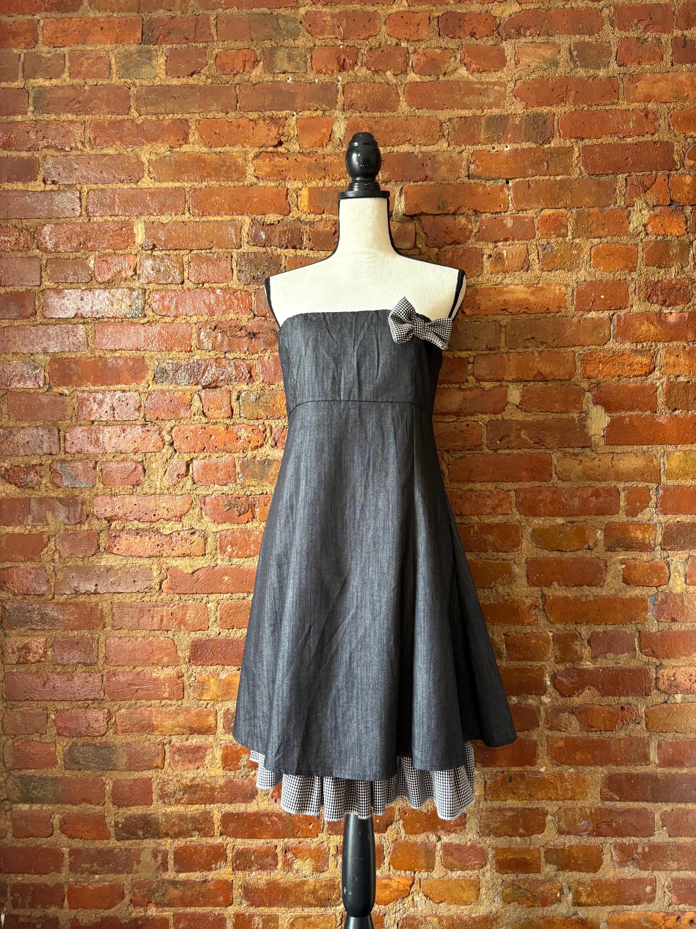 blue green mens dress shirt Blue Gingham Ruched Mini Dress (PETITE) – Shop The Muse main image 1