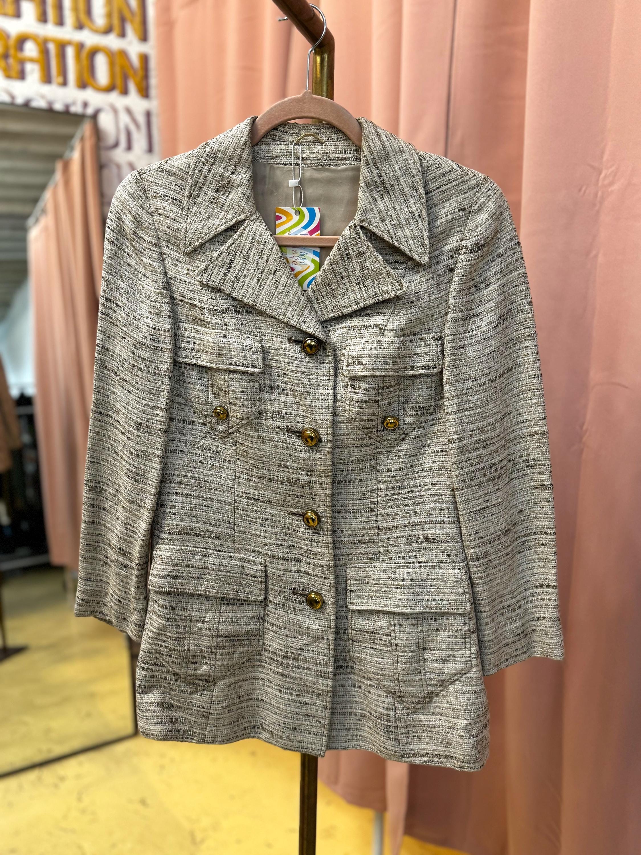 Vintage 70s Tweed Womens Coat - Etsy