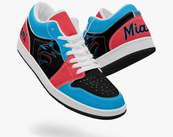 Miami Marlins Low Top Athletic Shoes Men Women Unisex