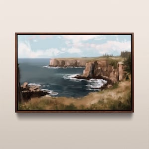 Forillon National Park | Vintage Oil Painting | Quebec, Canada | Instant Digital Download | #340