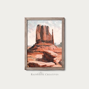 Monument Valley | Arizona | US National Monument | Vintage Landscape Oil Painting | Printable Digital Download | #114