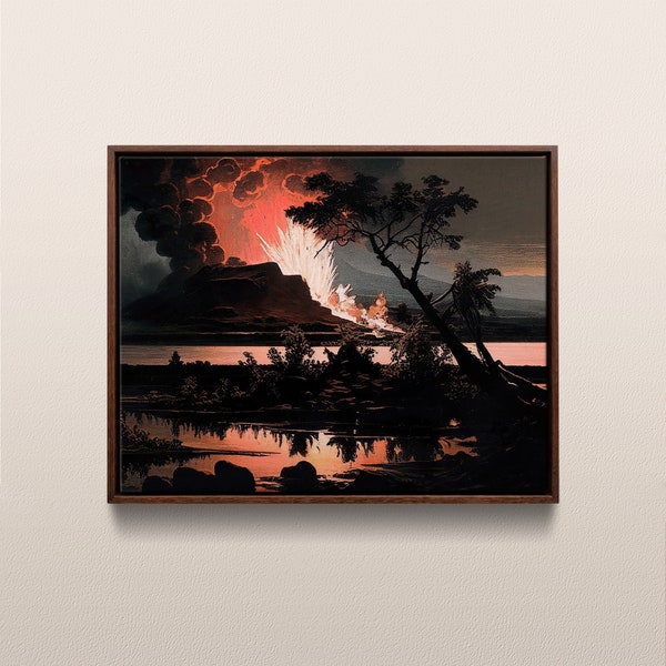 Hawaii Volcanoes National Park | Vintage Oil Painting | Hawaii, USA | Instant Digital Download | #170