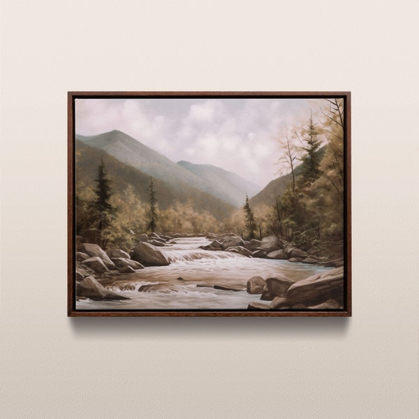 Great Smoky Mountains National Park | Vintage Oil Painting | Tennessee & North Carolina, USA | Instant Digital Download | #239