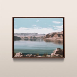 Lake Mead National Recreation Area | Vintage Oil Painting | Nevada, USA | Instant Digital Download | #256