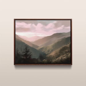 Great Smoky Mountains Nationaal Park | Vintage olieverfschilderij | Tennessee en Noord-Carolina, VS | Direct digitaal downloaden | #240