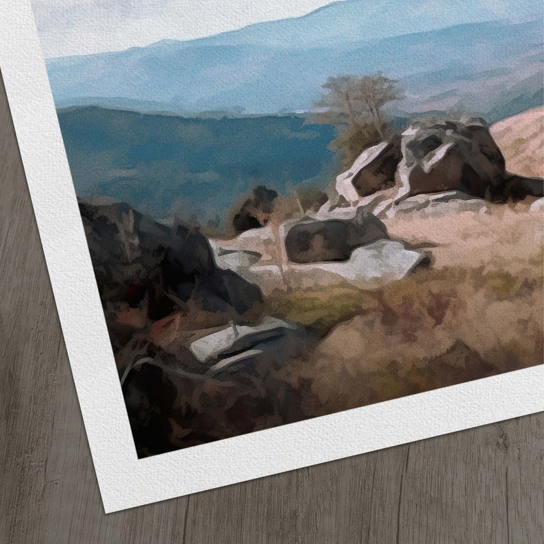 Shenandoah National Park Vintage Oil Painting Virginia, USA Instant