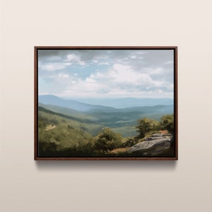 Blue Ridge National Parkway | Vintage Oil Painting | North Carolina & Virginia, USA | Instant Digital Download | #192