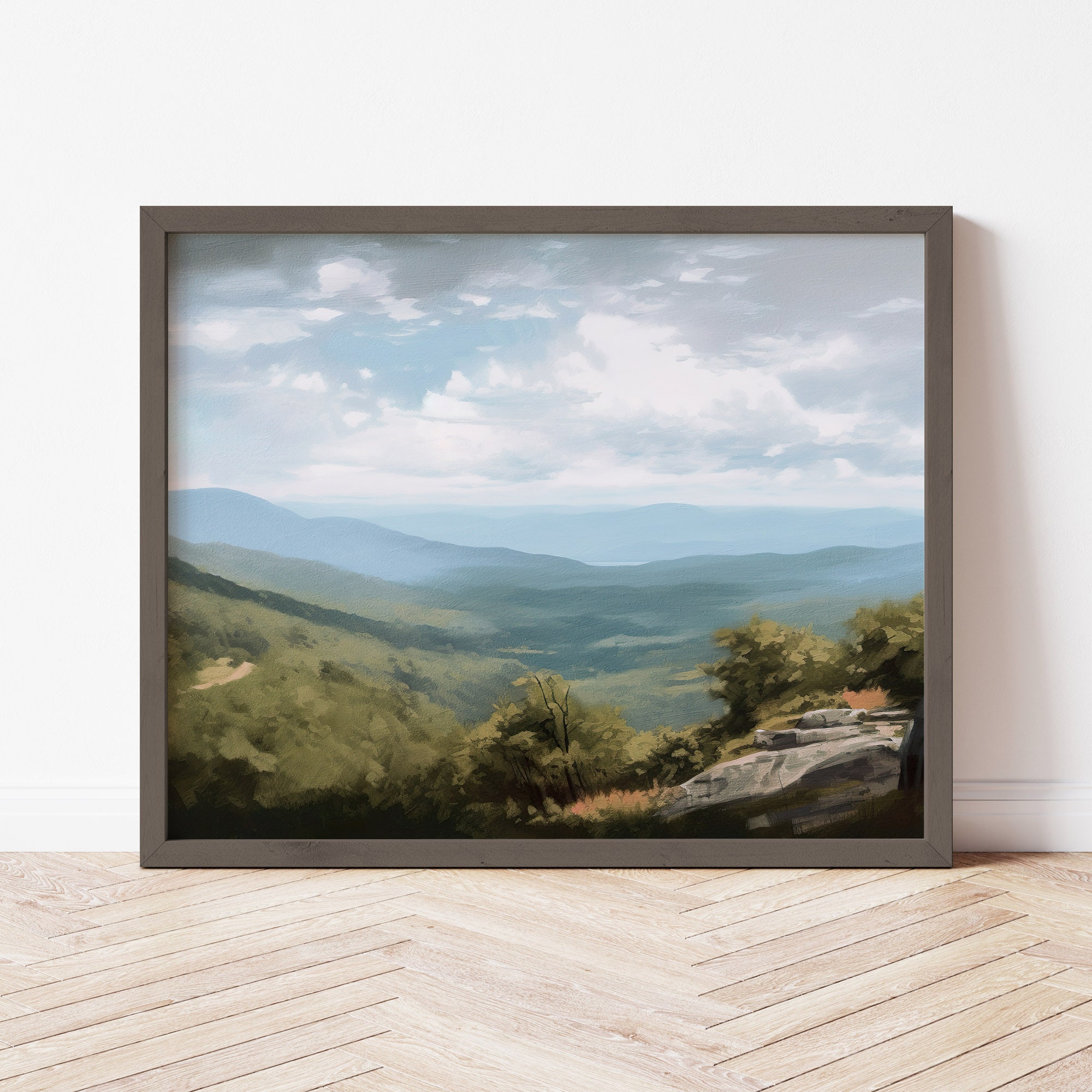 Paint Ridges Blue Ridge National Parkway Vintage Oil Painting North - Etsy