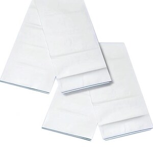 Lungi Dhoti blanc Mundu fait main pour homme Vêtements de plage et vêtements de nuit en tissu pur coton sans coutures - Lot de 2