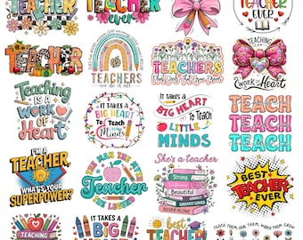 Teacher sublimation png bundle, coqutte & Retro Designs [instant Downlode]