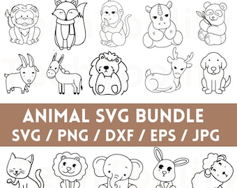 Tier Bundle, wildes Tier, süßes Tier, Bauernhof Tier svg, Tier Doodle svg Bundle, Safari Tier svg, Tierfils, Tierliebe svg,