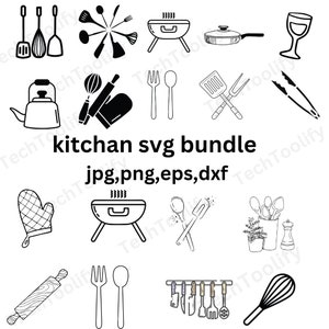 Kitchen Svg, Kitchen Svg Bundle, Kitchen Monogram Svg, Baking Svg, Cooking Svg, Potholder Svg, Kitchen Quotes Svg, Cut Files For Cricut, Dxf