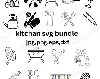 Cuisine SVG, Cuisine SVG Bundle, Cuisine Monogramme SVG, Cuisson SVG, Cuisine SVG, Potholder SVG, Cuisine Citations SVG, Fichiers coupés pour Cricut, Dxf