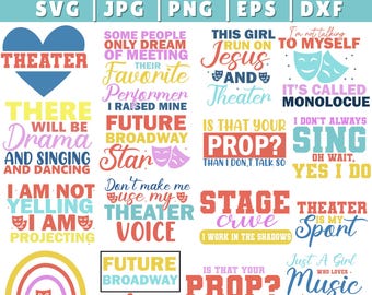 Theater SVG Bundle: Actor, Actress, Cricut Cut File (Digital Download)