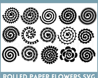 3D Rolled Paper Flower SVG Bundle (Digital Download)