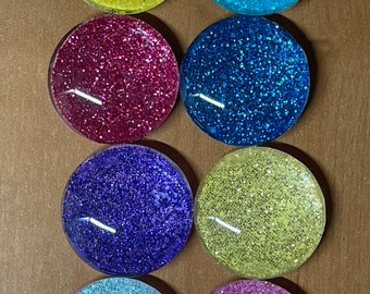 Glitter Glass Magnets