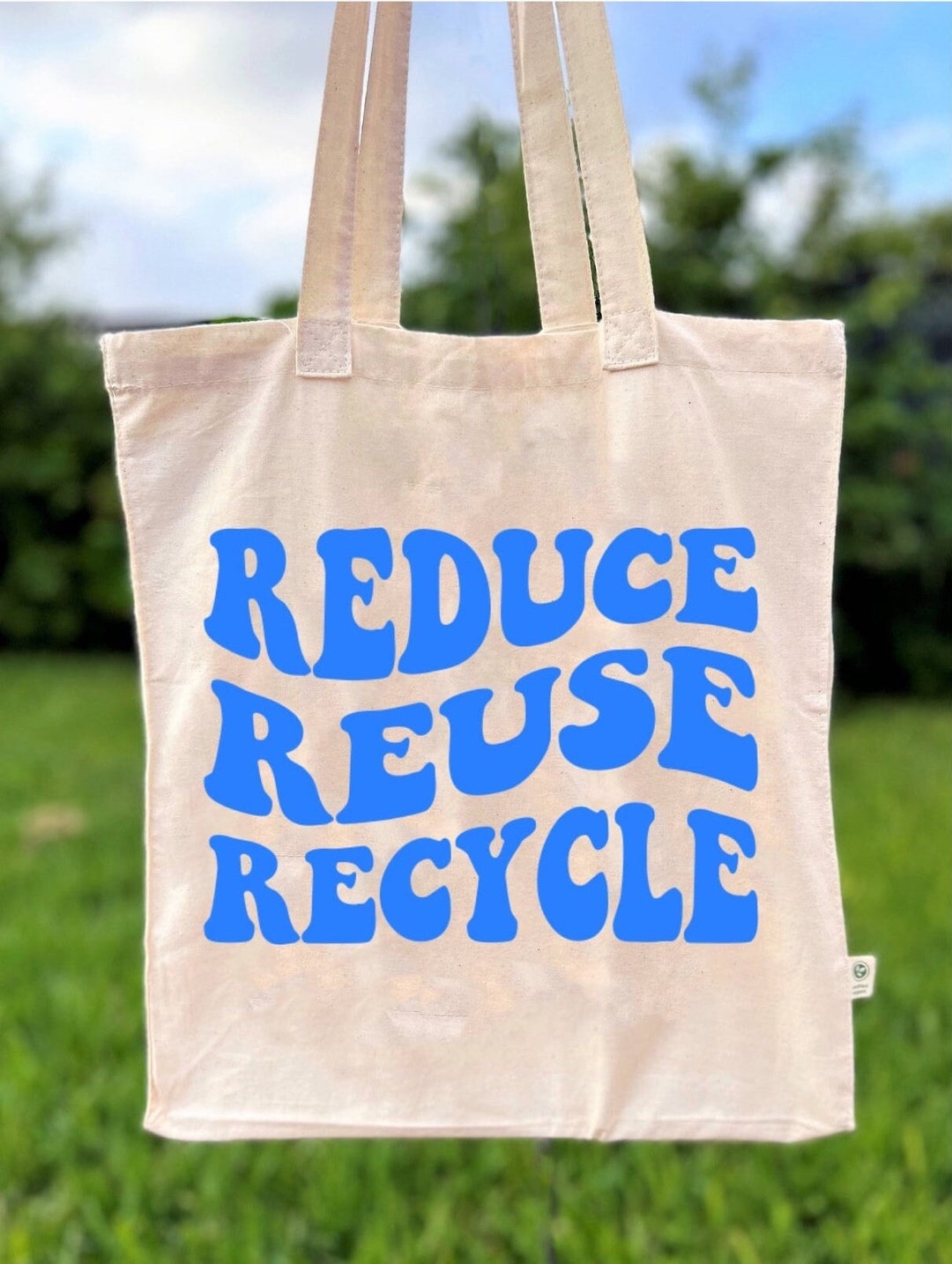 Reduce Reuse Recycle Eco Friendly Reusable Tote Bag Made With - Etsy