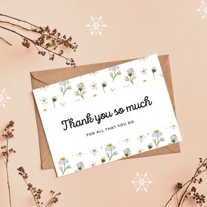 Tarjeta de agradecimiento editable / Tarjeta de agradecimiento para negocios / Tarjeta de agradecimiento para boda / Tarjeta de agradecimiento para gratitud