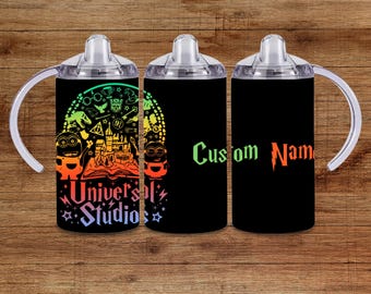 Universal Studios Green-Red (Custom Name) Sippy Cup