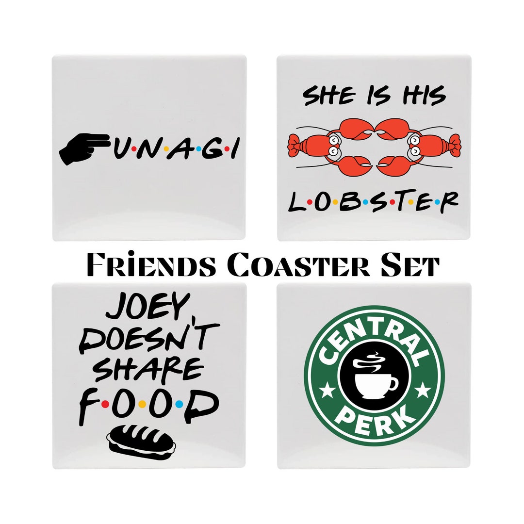 Friends Coaster Set Etsy