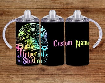 Universal Studios Pink-Yellow (Custom Name) Sippy Cup