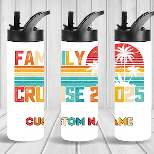 Family Cruise 2025 (Custom Name) Flip Top & Tumbler