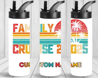 Family Cruise 2025 (Custom Name) Flip Top & Tumbler