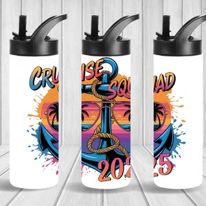 Cruise Squad 2025 (Custom Name) Flip Top & Tumbler