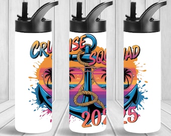 Cruise Squad 2025 (Custom Name) Flip Top & Tumbler