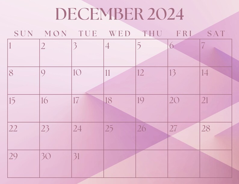2024 Calendar, 2024 Monthly Planner, Geometric Modern Aesthetic Wall