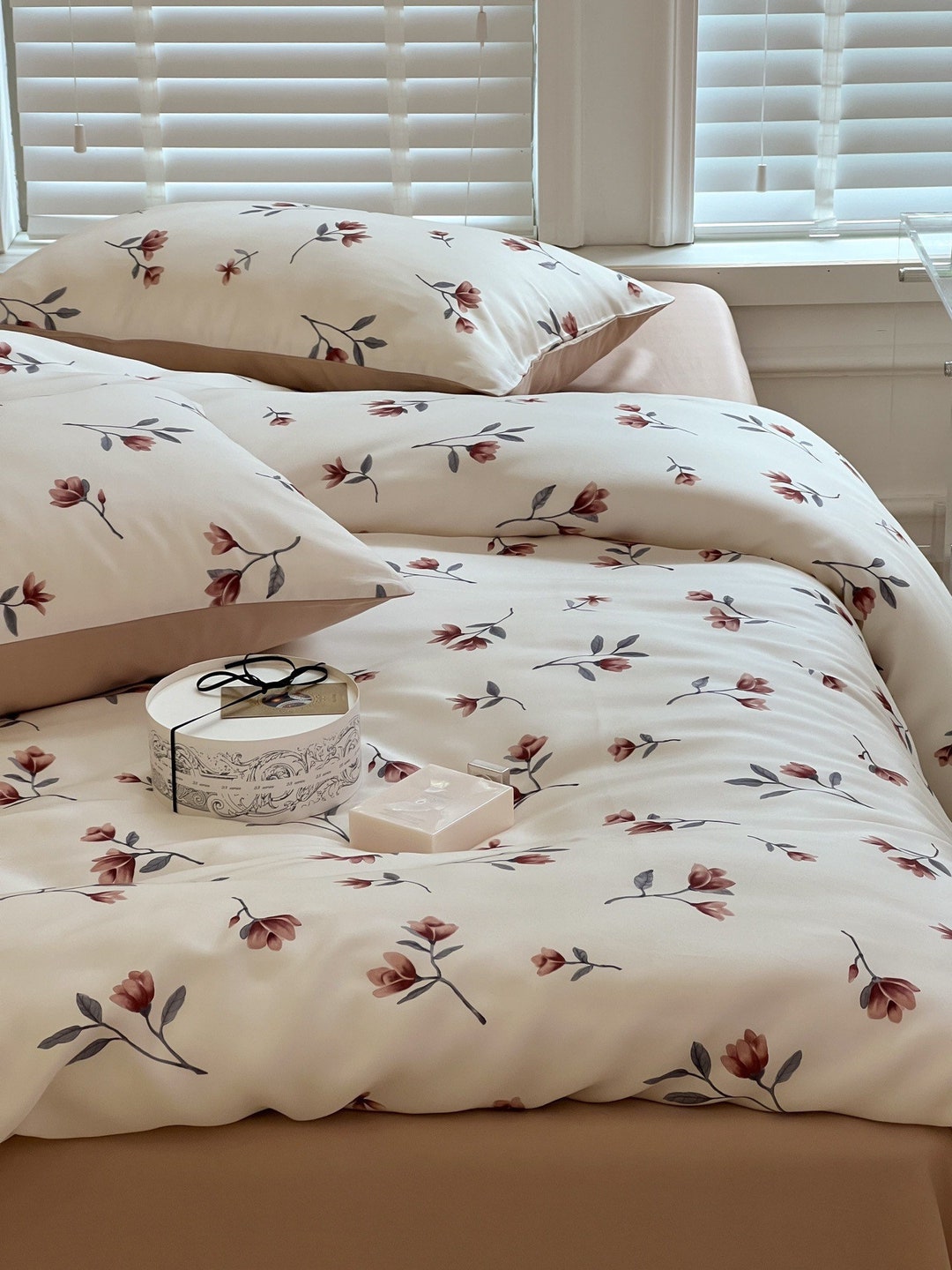 Tencel Lyocell Bedding Set 4pcs Tencel Lyocell Floral Etsy