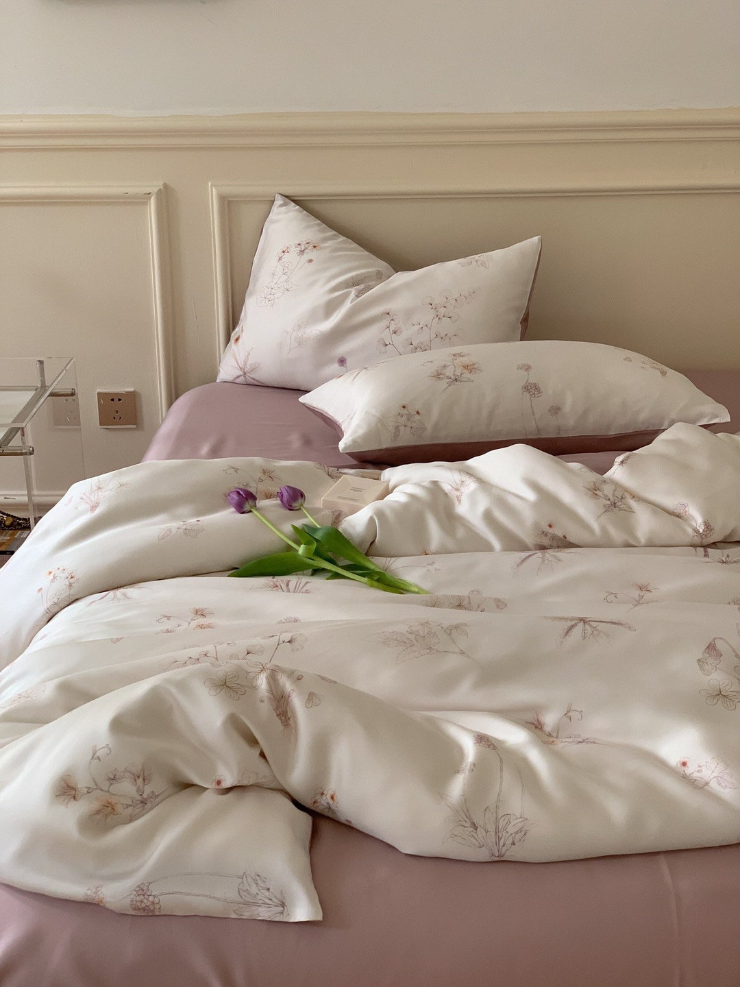 Tencel Lyocell Bedding Set 4pcs Tencel Lyocell Floral Etsy