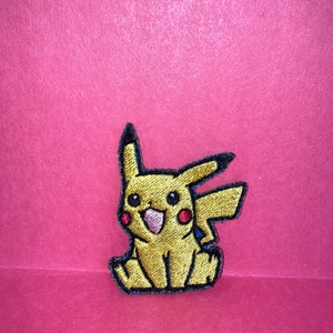 Pikachu Embroidered Pokemon Iron-on Patch 