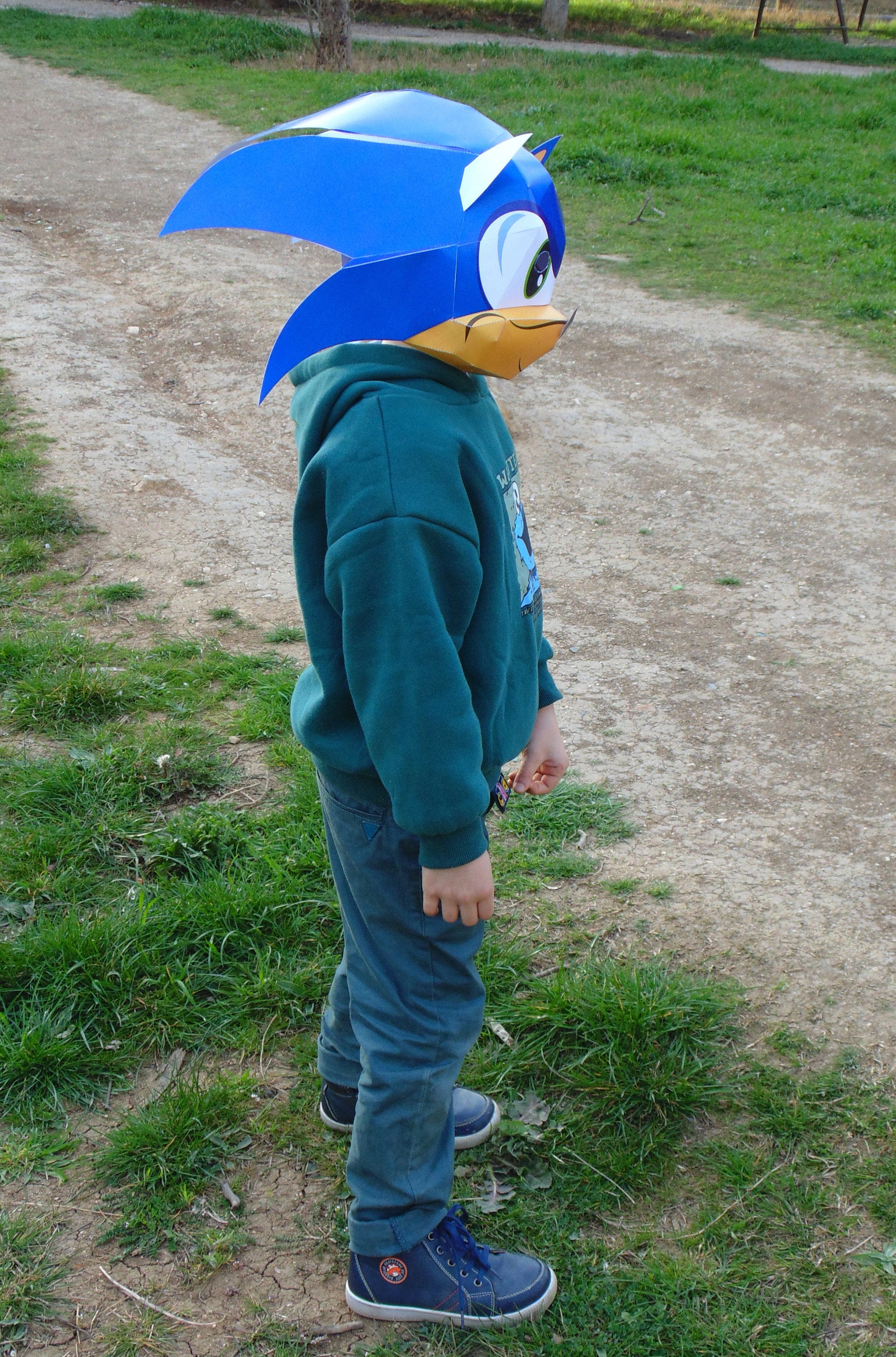 Sonic Mask Sonic Costume Sonic Paper Mask Sonic the Hedgehog Costume