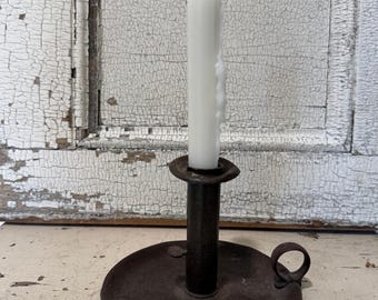 Primitive | Rustic Hog Scraper Candlestick Holder| Antique | Farmhouse